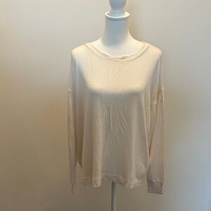 LOFT Cream Long Sleeve Top